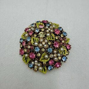 Vintage ART signed Tuzzy Muzzy Brooch